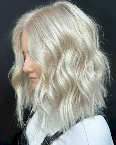 attractive platinum blonde hair with honey highlights 