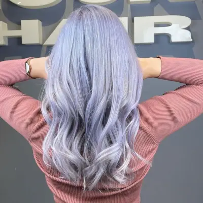 Vivid platinum lavender blonde