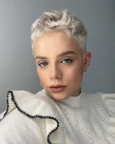 icy platinum pixie