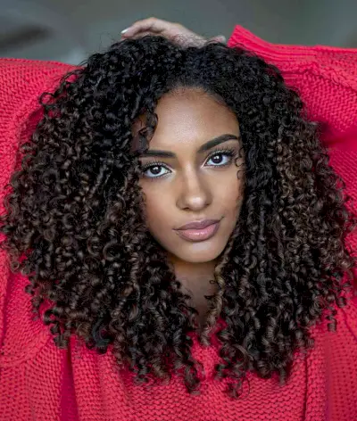 Brunette Balayage for Curls