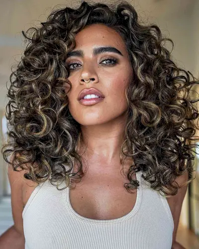 Rezo Cut Balayaged Curls for women with long hair