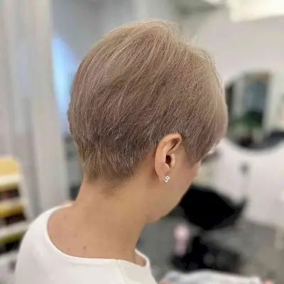 Milk Tea Brown Pixie Hair