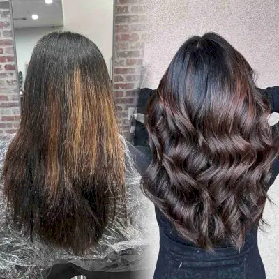 Gorgeous Balayage with Chestnut Tones