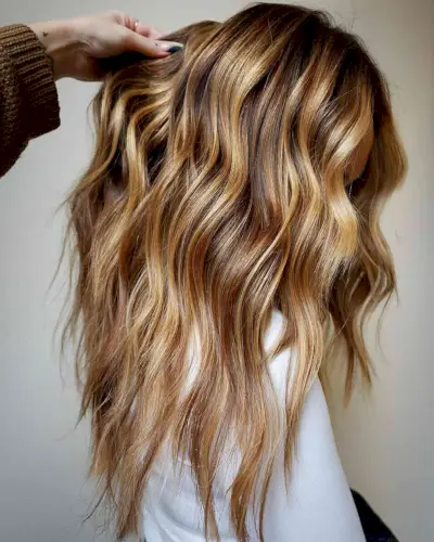 Delicious Toffee Balayage Highlights