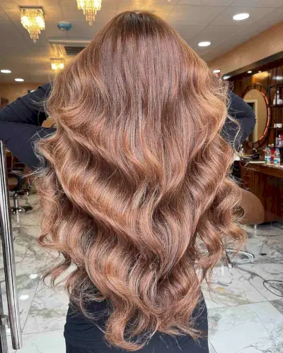 Dimensional Caramel Brown Balayage