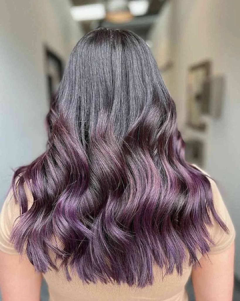 Smokey Purple Balayage' title=