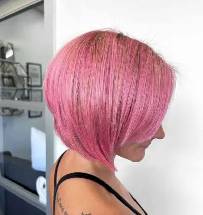 Short Pink Bobbed Hair