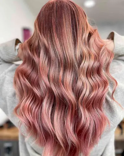 Pinky Rose Gold Hairstyle