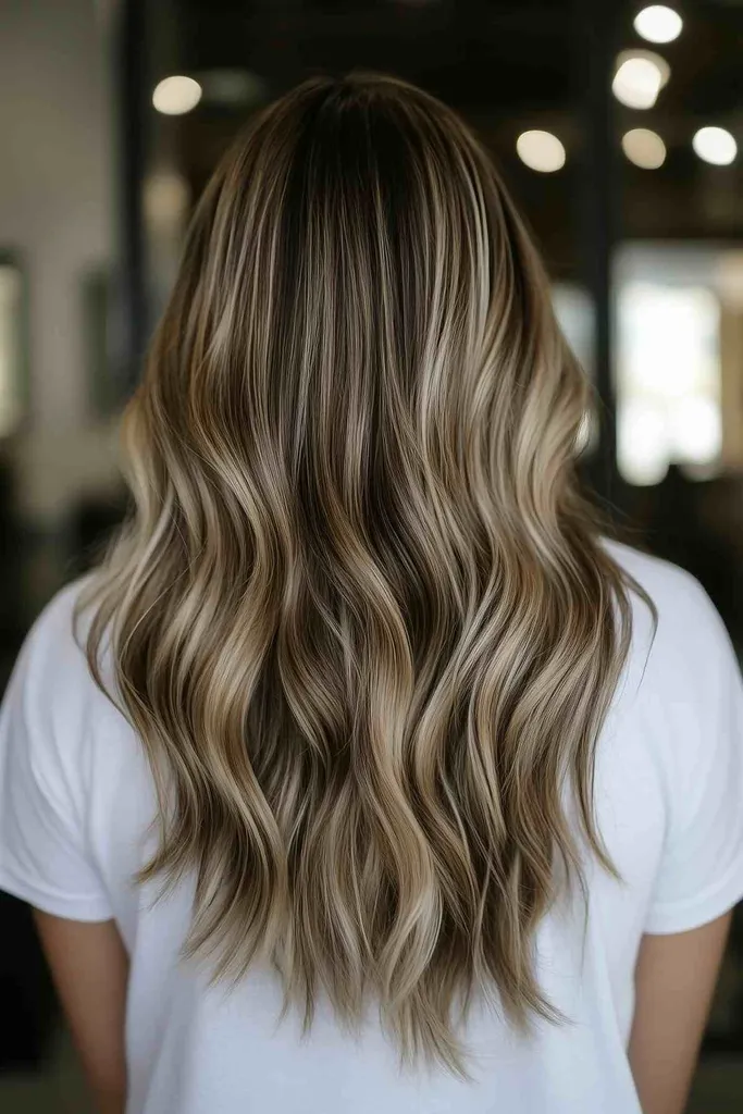 어두운 금발 머리에 유지 관리가 적은 부드러운 저조명' title=