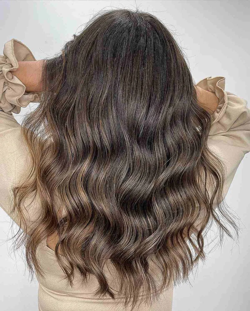 Soft Light Brown Ombre Balayage Highlights' title=