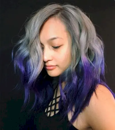 Silver Purple Ombre