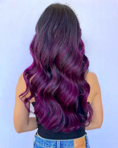 deep purple hair ombre