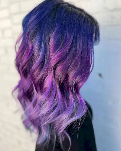 purple and blue ombre