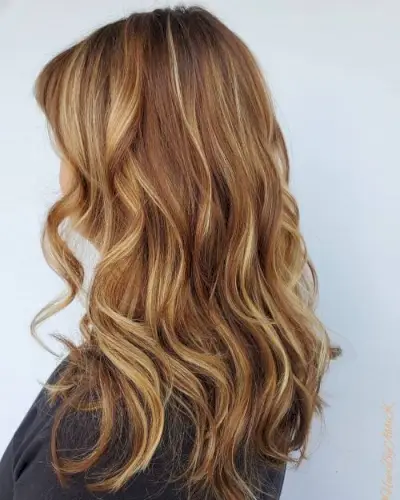 Auburn and Caramel Highlights