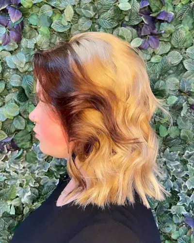 Brown Money Piece for Blonde Hair