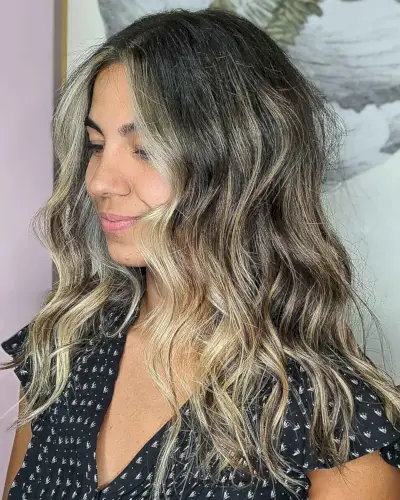 Stylish Blonde Money Piece for Dark Hair