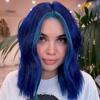 Bright Blue with a Light Blue Money Piece