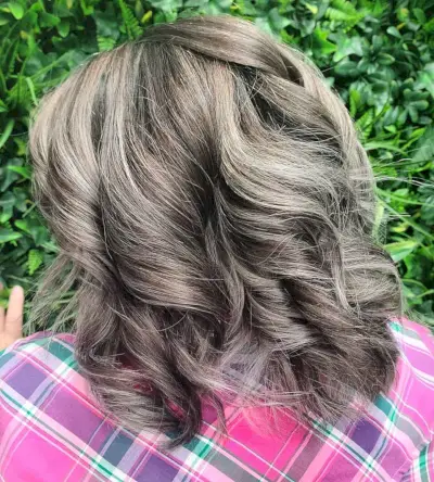 Silver balayage on senior women