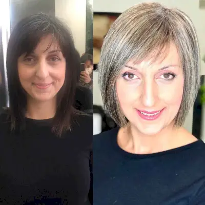 Jaw-length ash blonde bob