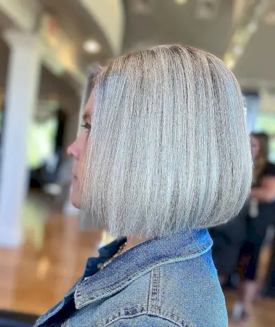 Gray blonde balayage