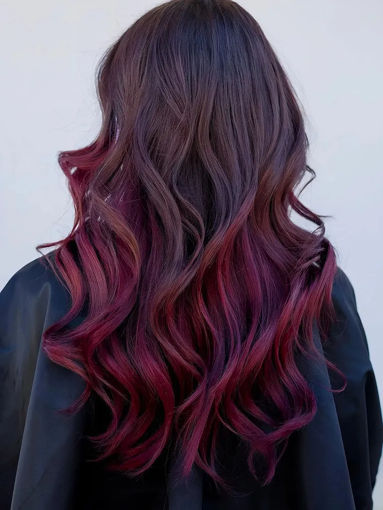 Burgundy Ombre' title=