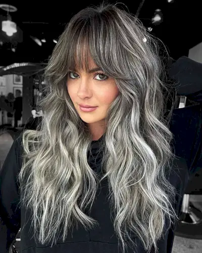 Gray Foilayage Balayage Hair