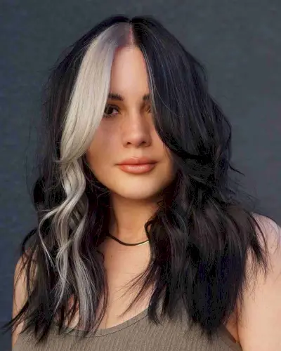 Black and Blonde Color Block