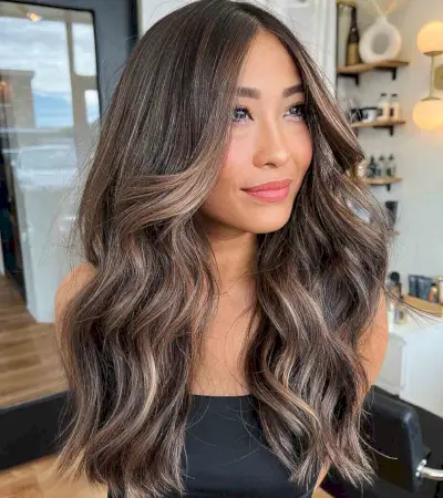 Balayage Dark Brown Highlights