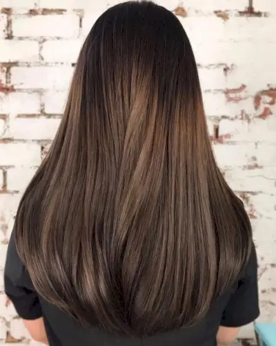 Chestnut highlights for dark brown hair