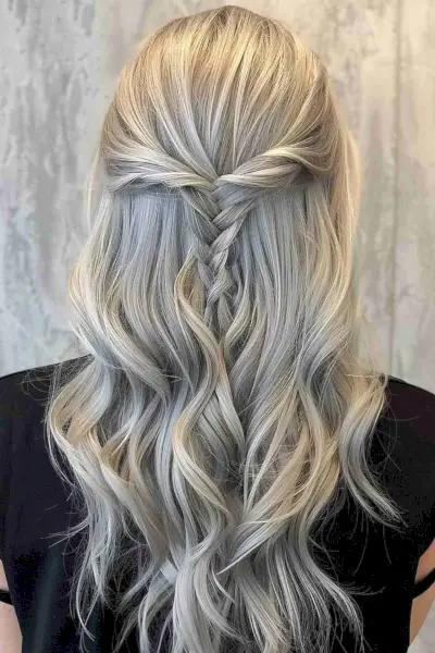 Picture of silver mermaid hair color