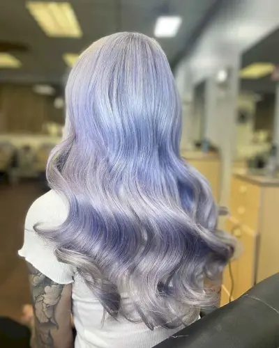 Eye-Catching Silver Lilac Hair Color
