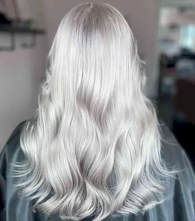 Bright Icy White Silver