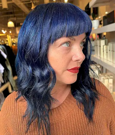 Ocean Breeze Blue Balayage Hair