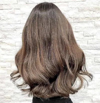 Chestnut Mushroom Brown Balayage Highlights with Root Melt for Long and Thick Hair
