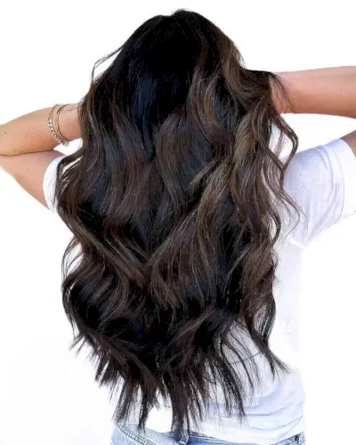 Stunning Dark Hazelnut Balayage Tones