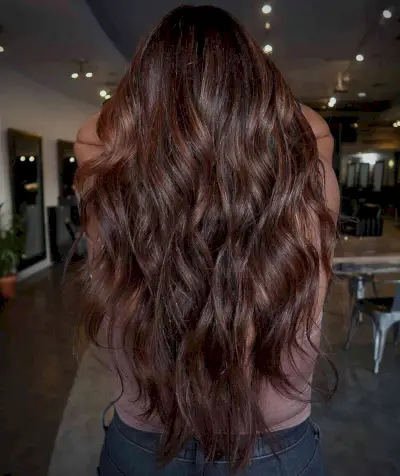 Dark Brown with Copperish Balayage