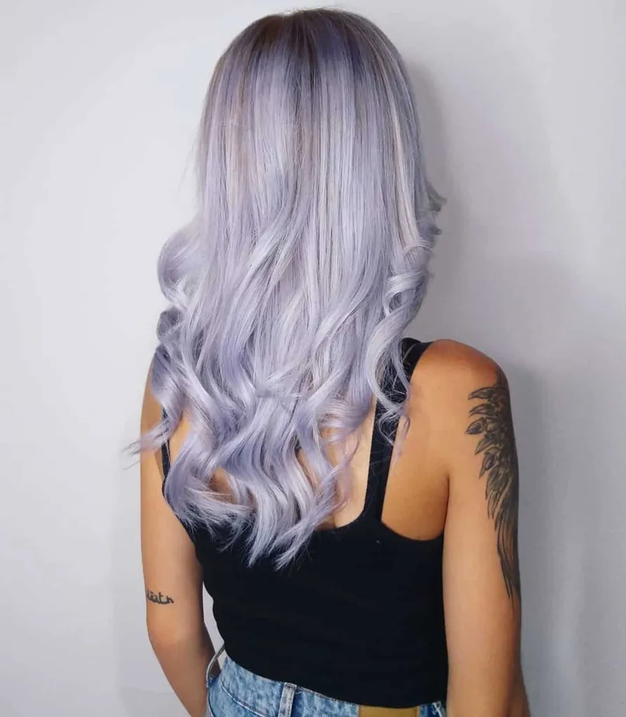 Cabelo roxo prateado' title=