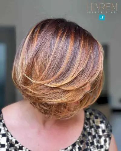 Short Light Brown Bob with Feathery Layers