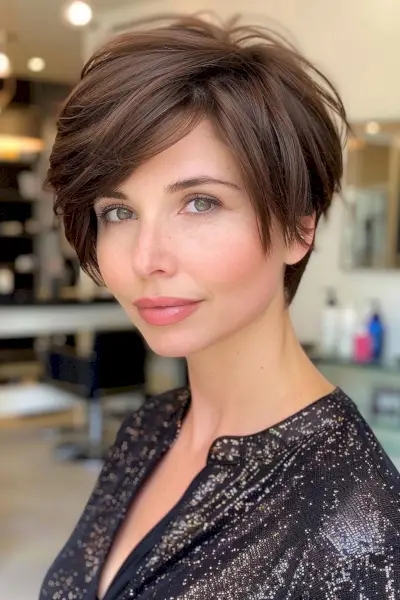 short dark chocolate layers