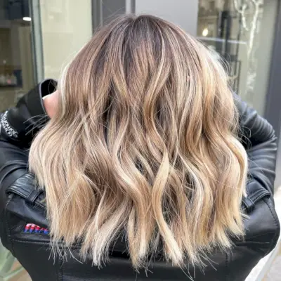 Short light to dark brown ombre