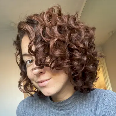 Neck-Length Cut for Brown Curly Hair
