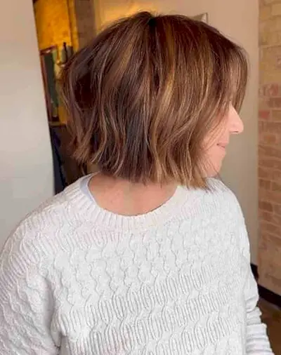 Chocolate Brown Short Tousled Haircut