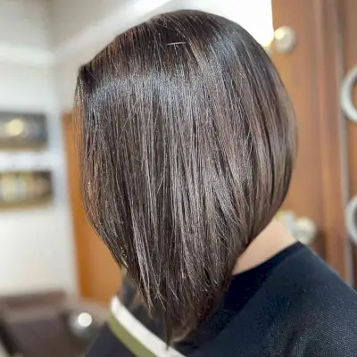 Short Graduated Chocolate Brown Bob Hairstyle