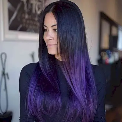Black to Violet Ombre