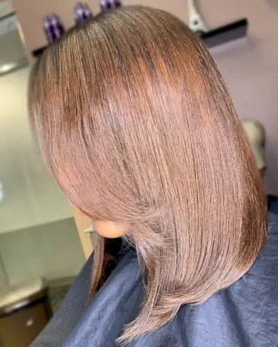 Sandy Reddish Brown on Black Girl