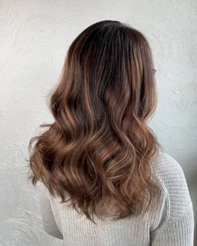 Sandy Auburn Brown Balayage