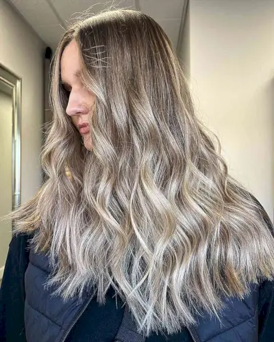 Dirty Brown to Dishwater Blonde Balayage Ombre for Long Hair
