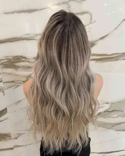 Lived-In Platinum Dishwater Blonde Color Melt