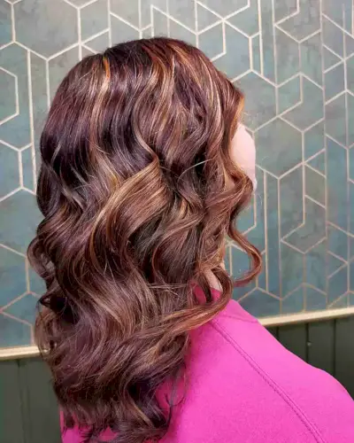 Deep Copper Highlights on Medium Red-Brown Hair