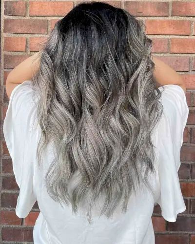 Dark to light grey ombre
